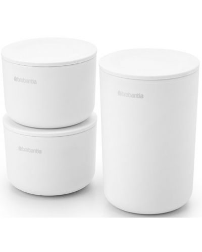 Комплект от 3 части за съхранение на принадлежности Brabantia - ReNew, White - 2